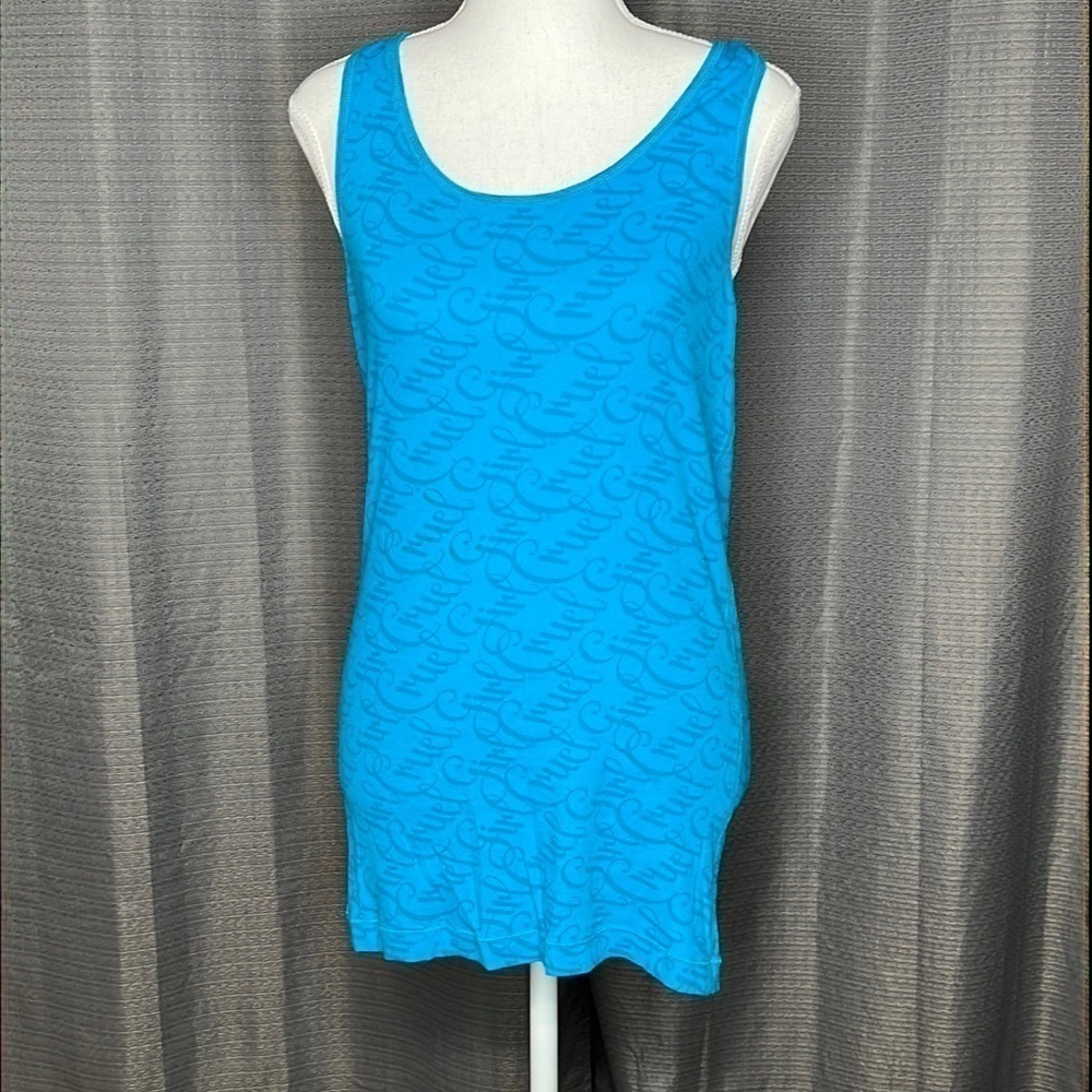 CRUEL GIRL LARGE BLUE COTTON TANK TOP
